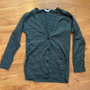Gray cashmere cardigan